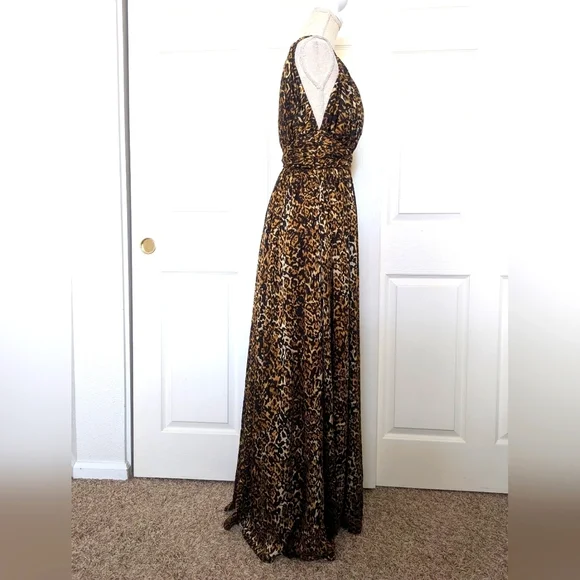 Ronny Kobo Edita Leopard Animal Print Maxi Dress - Picture 6 of 10